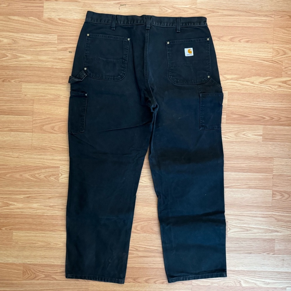 Carhartt Black Double Knee Work Pants with Utility Pockets - Picture 2 of 4